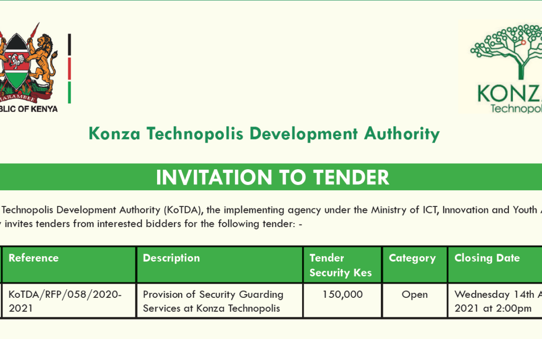 Tender Invitation Provision of Security Guarding Services